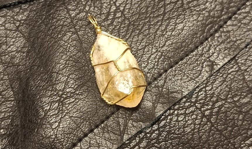 Enchanted Citrine Amulet – Handcrafted Protection & Prosperity Talisman